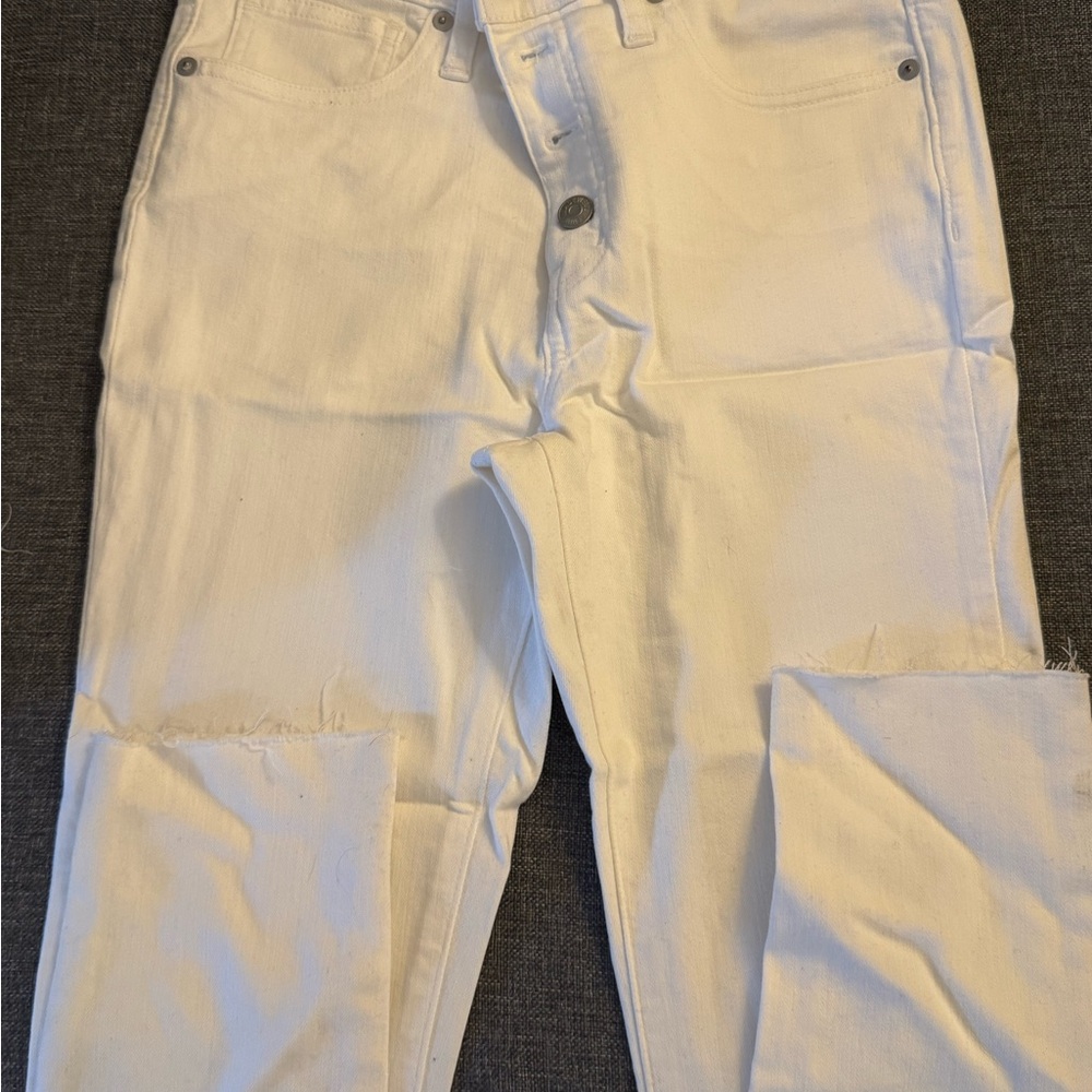 *NWT* Madewell white mid-rise skinny jeans